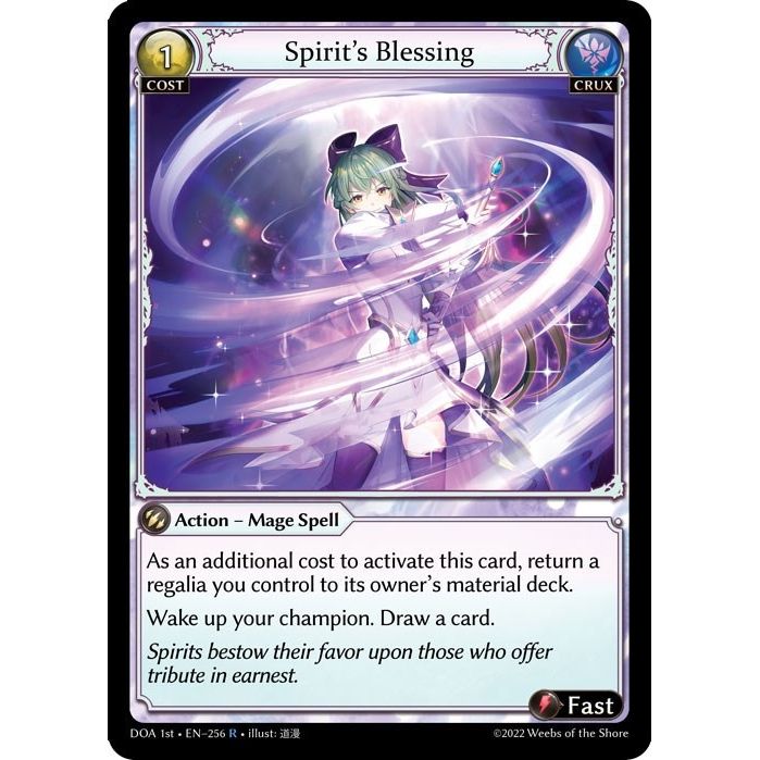 Image for Spirit's Blessing (256) (DOA 1st) - Grand Archive TCG