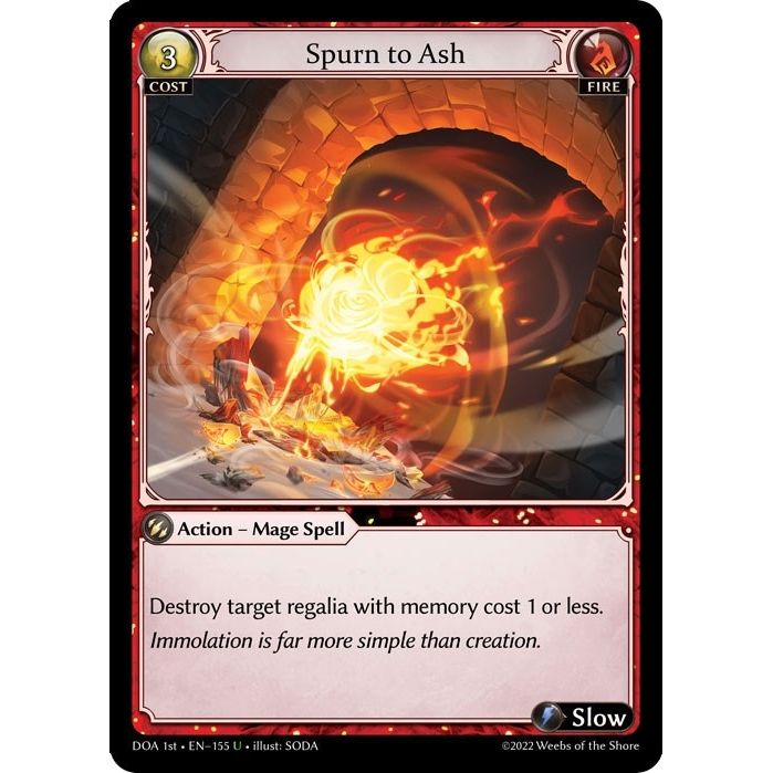 Image for Spurn to Ash (155) (DOA 1st) - Grand Archive TCG