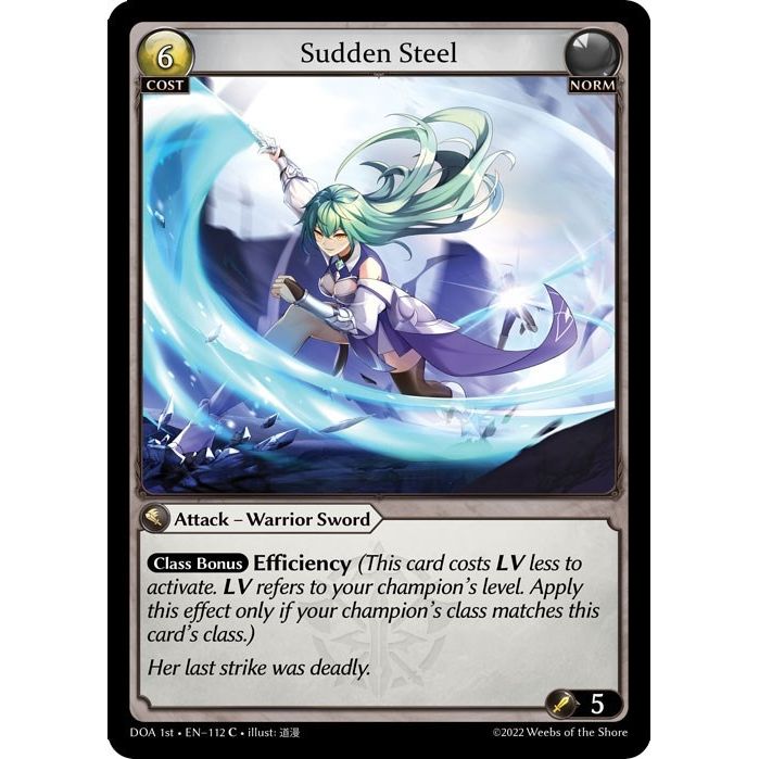 Image for Sudden Steel (112) (DOA 1st) - Grand Archive TCG