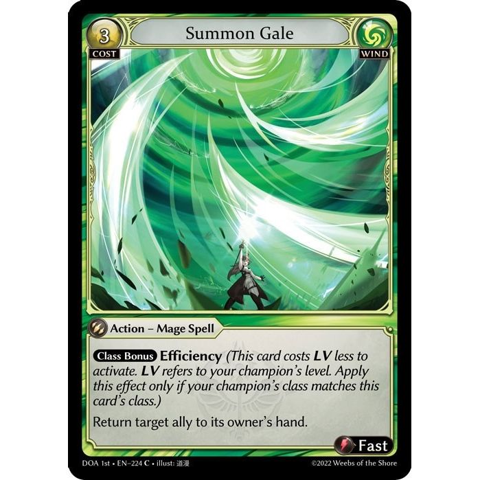 Image for Summon Gale (224) (DOA 1st) - Grand Archive TCG