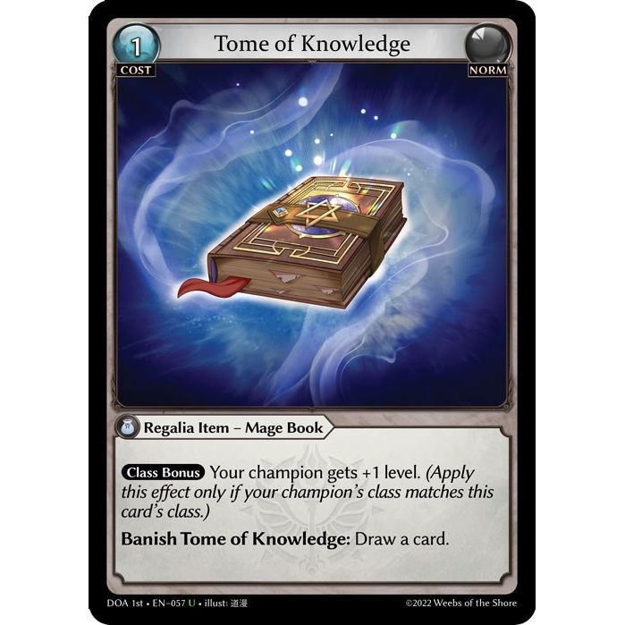 Image for Tome of Knowledge (057) (DOA 1st) - Grand Archive TCG