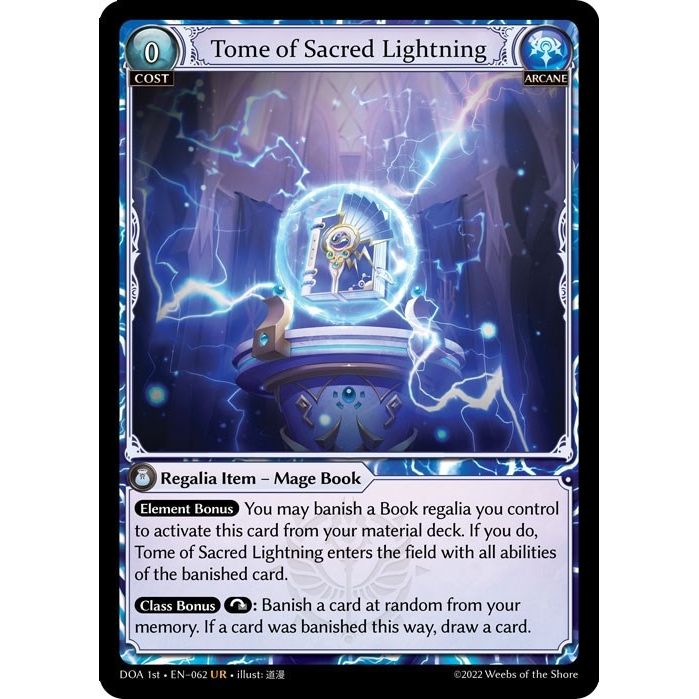 Image for Tome of Sacred Lightning (062) (DOA 1st) - Grand Archive TCG