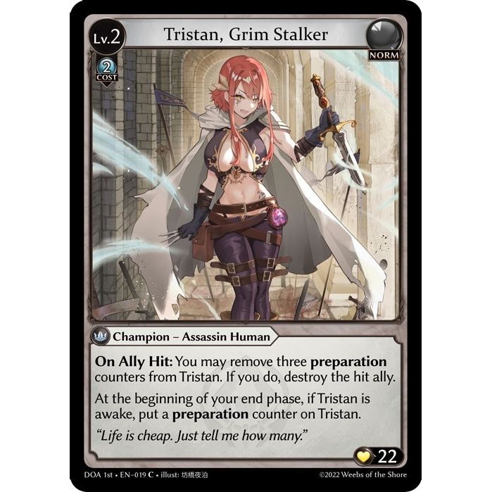 Image for Tristan, Grim Stalker (019) (DOA 1st) - Grand Archive TCG