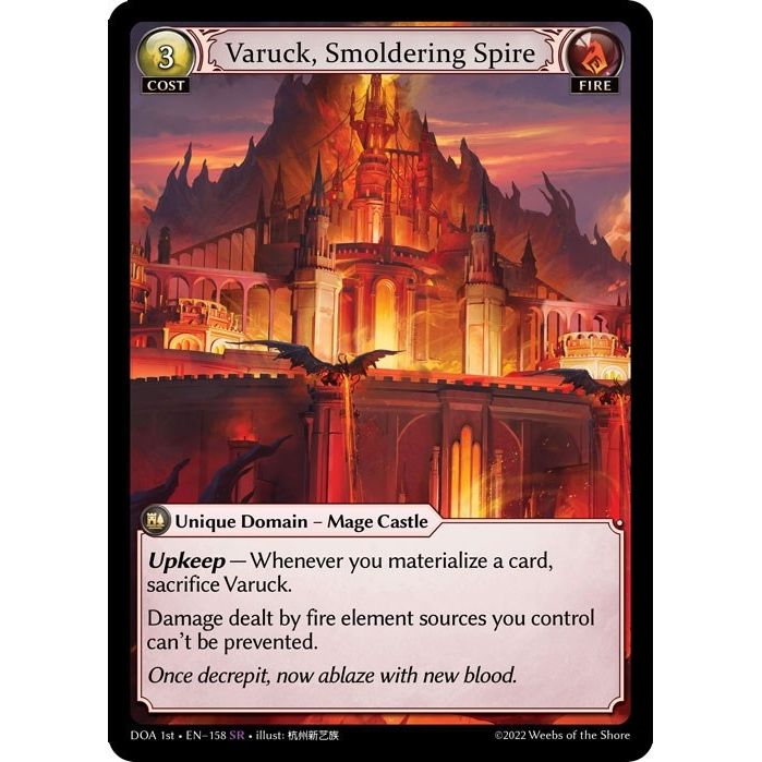 Image for Varuck, Smoldering Spire (158) (DOA 1st) - Grand Archive TCG
