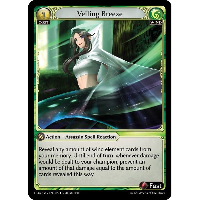 Image for Veiling Breeze (229) (DOA 1st) - Grand Archive TCG