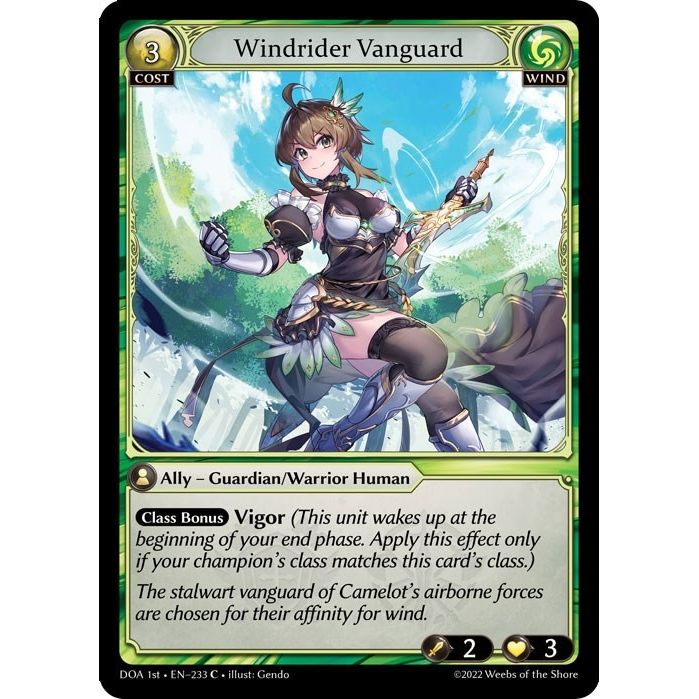 Image for Windrider Vanguard (233) (DOA 1st) - Grand Archive TCG