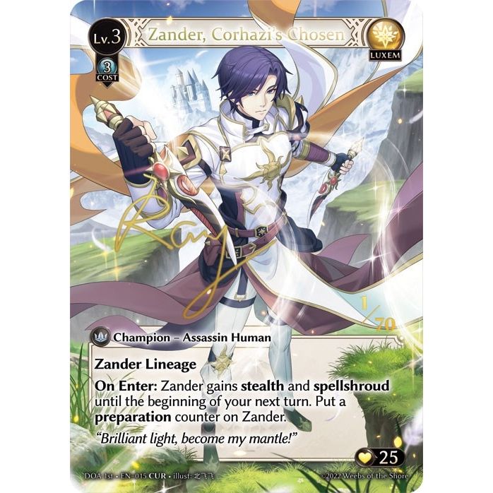 Image for Zander, Corhazi's Chosen (CUR) (015) (DOA 1st) - Grand Archive TCG
