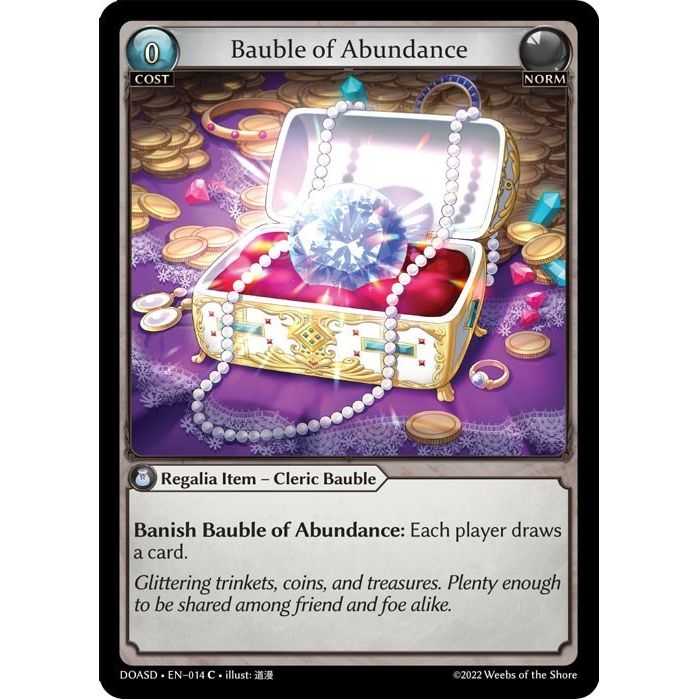 Image for Bauble of Abundance (014) (DOASD) - Grand Archive TCG