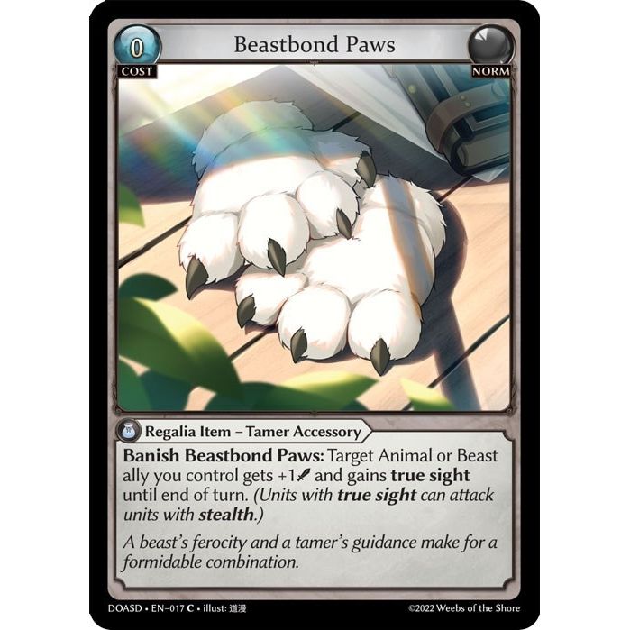 Image for Beastbond Paws (017) (DOASD) - Grand Archive TCG