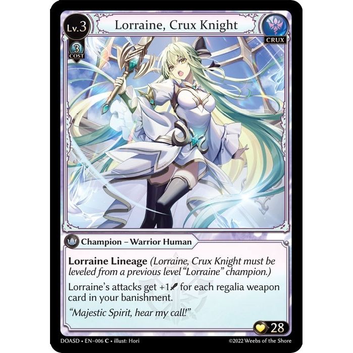 Image for Lorraine, Crux Knight (006) (DOASD) - Grand Archive TCG