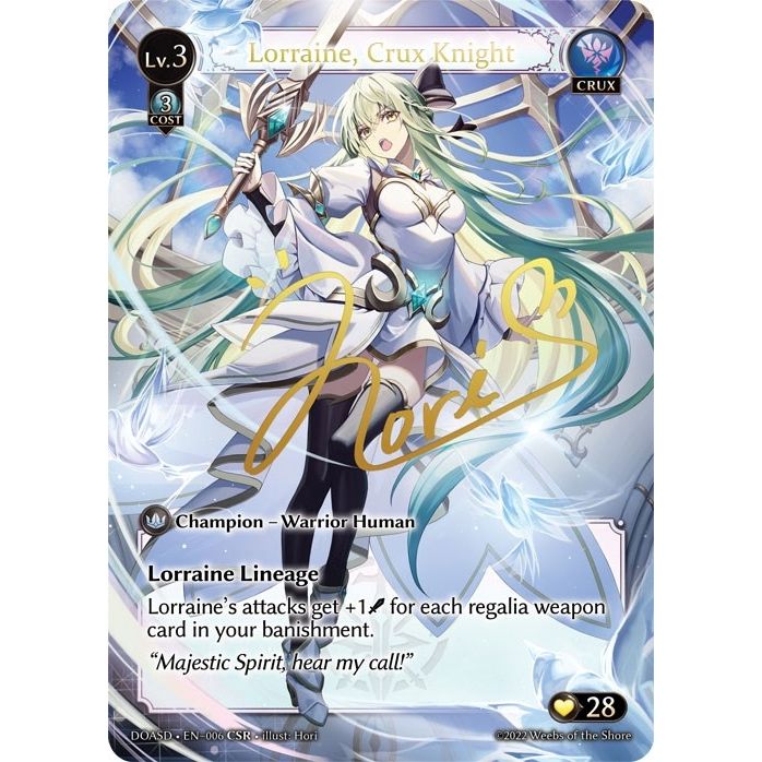 Image for Lorraine, Crux Knight (CSR) (006) (DOASD) - Grand Archive TCG