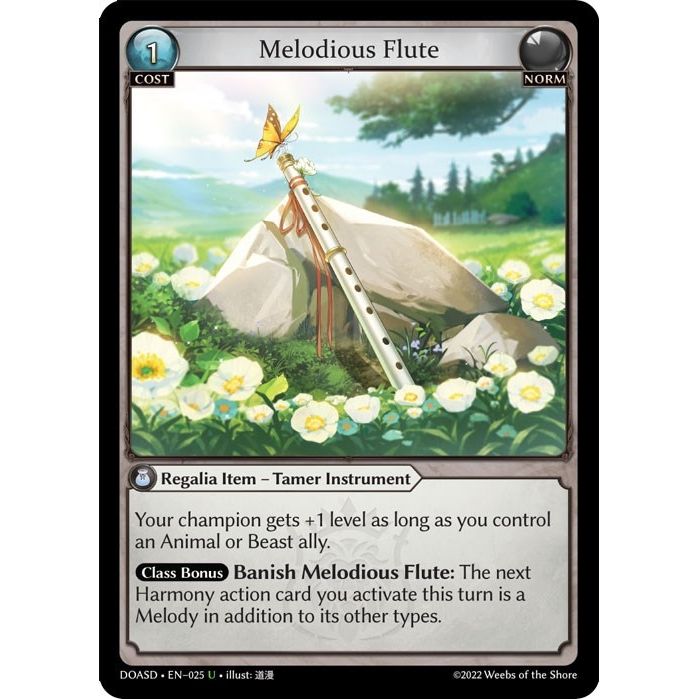 Image for Melodious Flute (025) (DOASD) - Grand Archive TCG