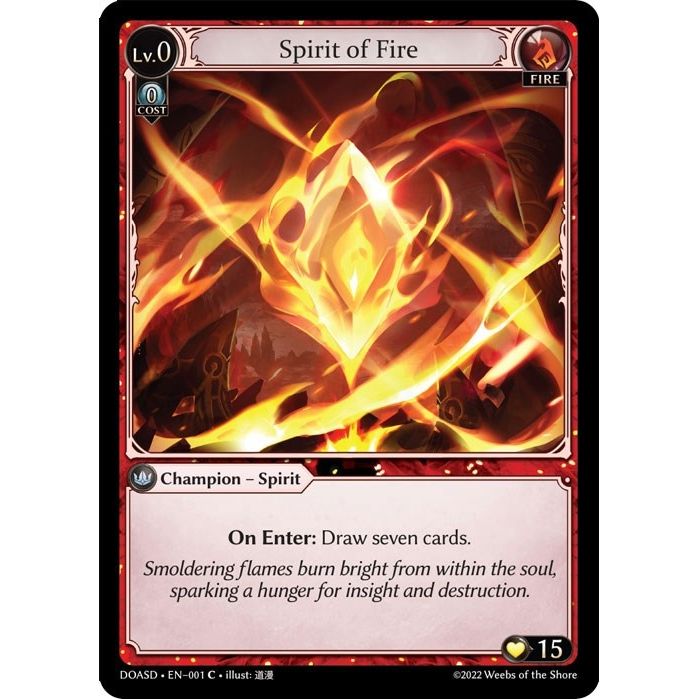 Image for Spirit of Fire (001) (DOASD) - Grand Archive TCG