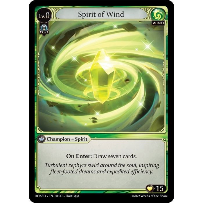 Image for Spirit of Wind (003) (DOASD) - Grand Archive TCG
