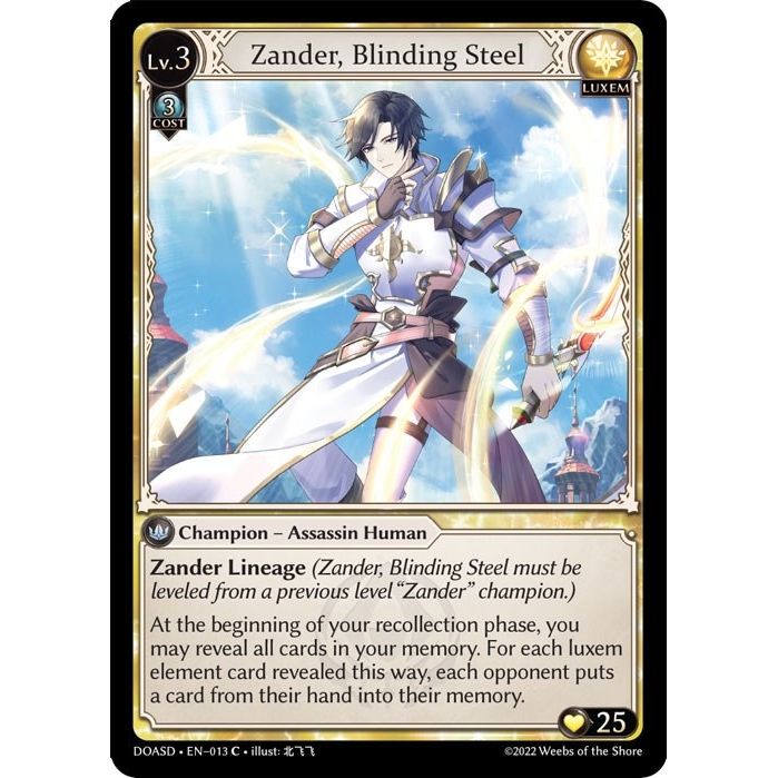 Image for Zander, Blinding Steel (013) (DOASD) - Grand Archive TCG