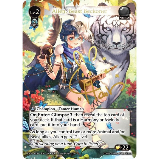 Image for Allen, Beast Beckoner (CSR) (016) (DOA Alter) - Grand Archive TCG