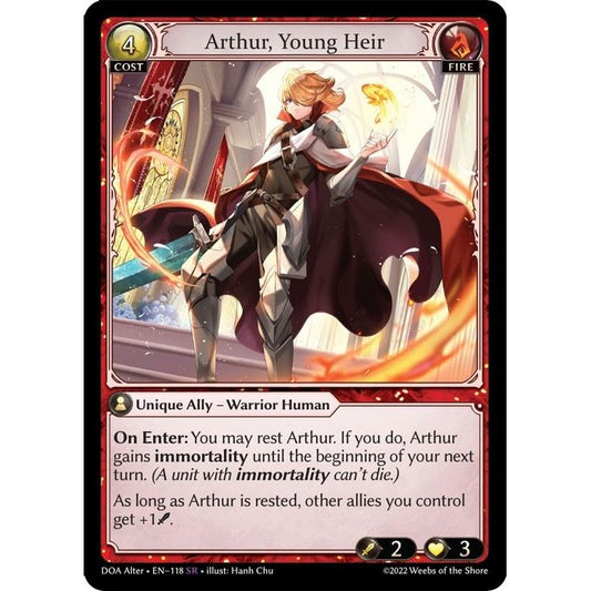 Image for Arthur, Young Heir (118) (DOA Alter) - Grand Archive TCG