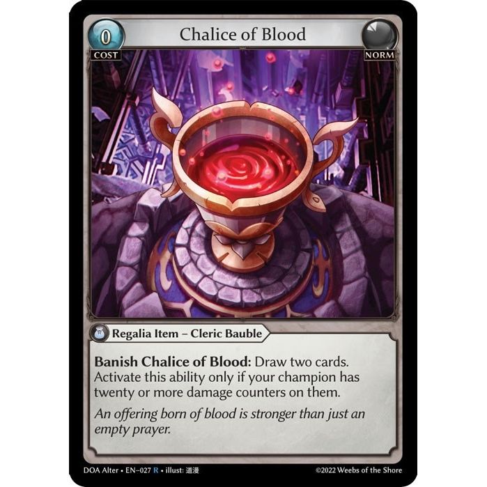 Image for Chalice of Blood (027) (DOA Alter) - Grand Archive TCG