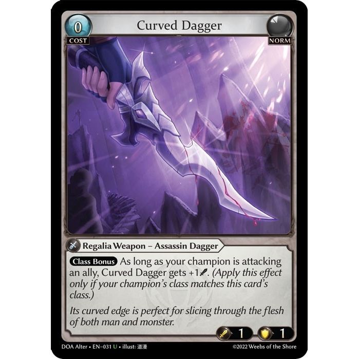 Image for Curved Dagger (031) (DOA Alter) - Grand Archive TCG