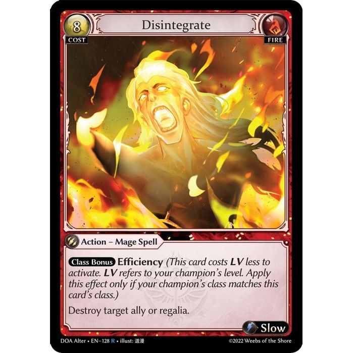 Image for Disintegrate (128) (DOA Alter) - Grand Archive TCG