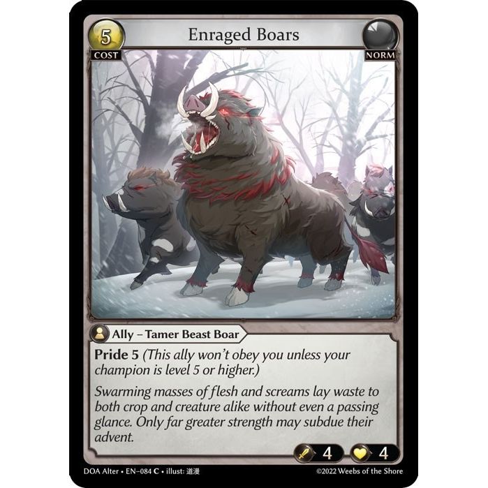 Image for Enraged Boars (084) (DOA Alter) - Grand Archive TCG