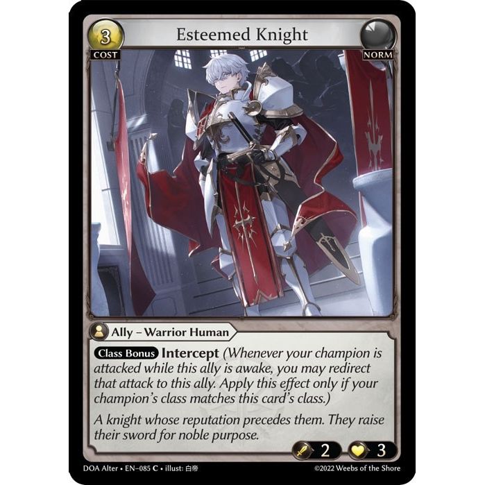 Image for Esteemed Knight (085) (DOA Alter) - Grand Archive TCG
