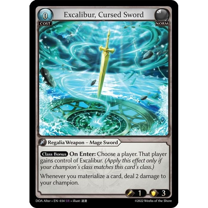 Image for Excalibur, Cursed Sword (034) (DOA Alter) - Grand Archive TCG