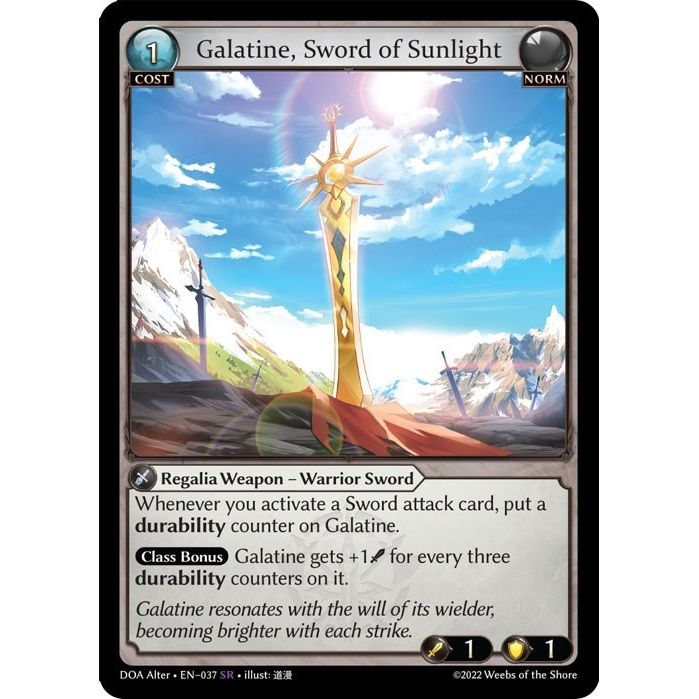Image for Galatine, Sword of Sunlight (037) (DOA Alter) - Grand Archive TCG