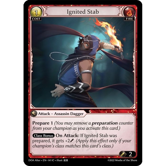 Image for Ignited Stab (141) (DOA Alter) - Grand Archive TCG