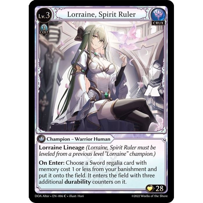 Image for Lorraine, Spirit Ruler (006) (DOA Alter) - Grand Archive TCG