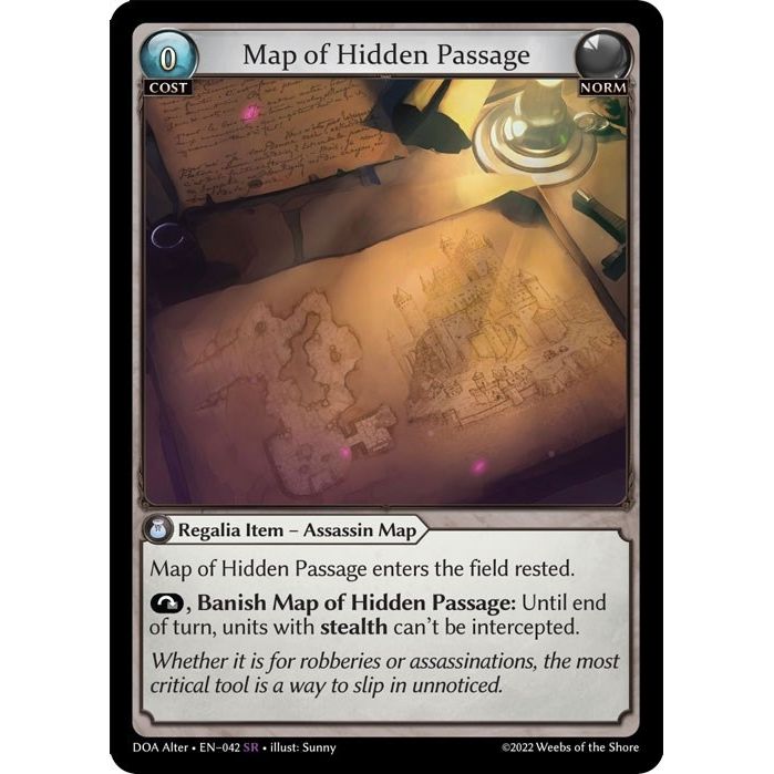 Image for Map of Hidden Passage (042) (DOA Alter) - Grand Archive TCG
