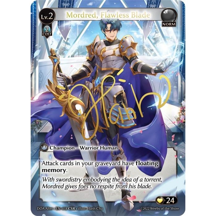Image for Mordred, Flawless Blade (CSR) (018) (DOA Alter) - Grand Archive TCG