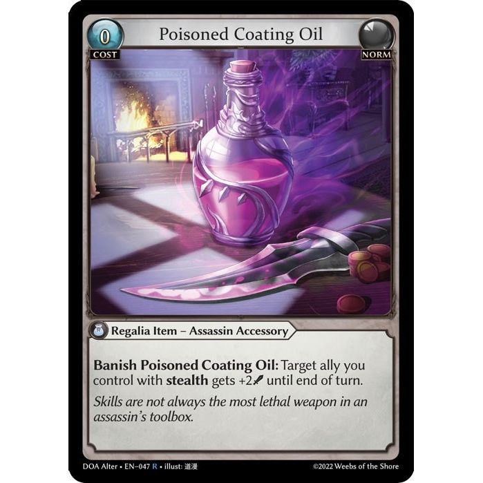 Image for Poisoned Coating Oil (047) (DOA Alter) - Grand Archive TCG