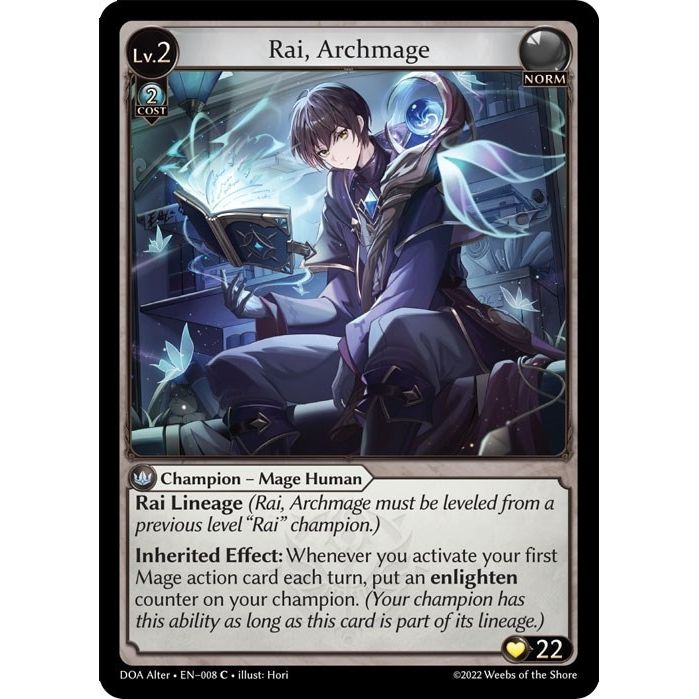 Image for Rai, Archmage (008) (DOA Alter) - Grand Archive TCG