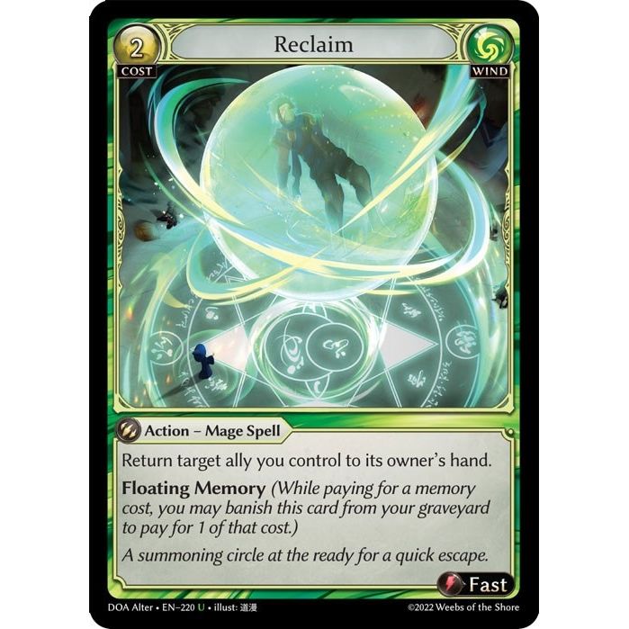 Image for Reclaim (220) (DOA Alter) - Grand Archive TCG