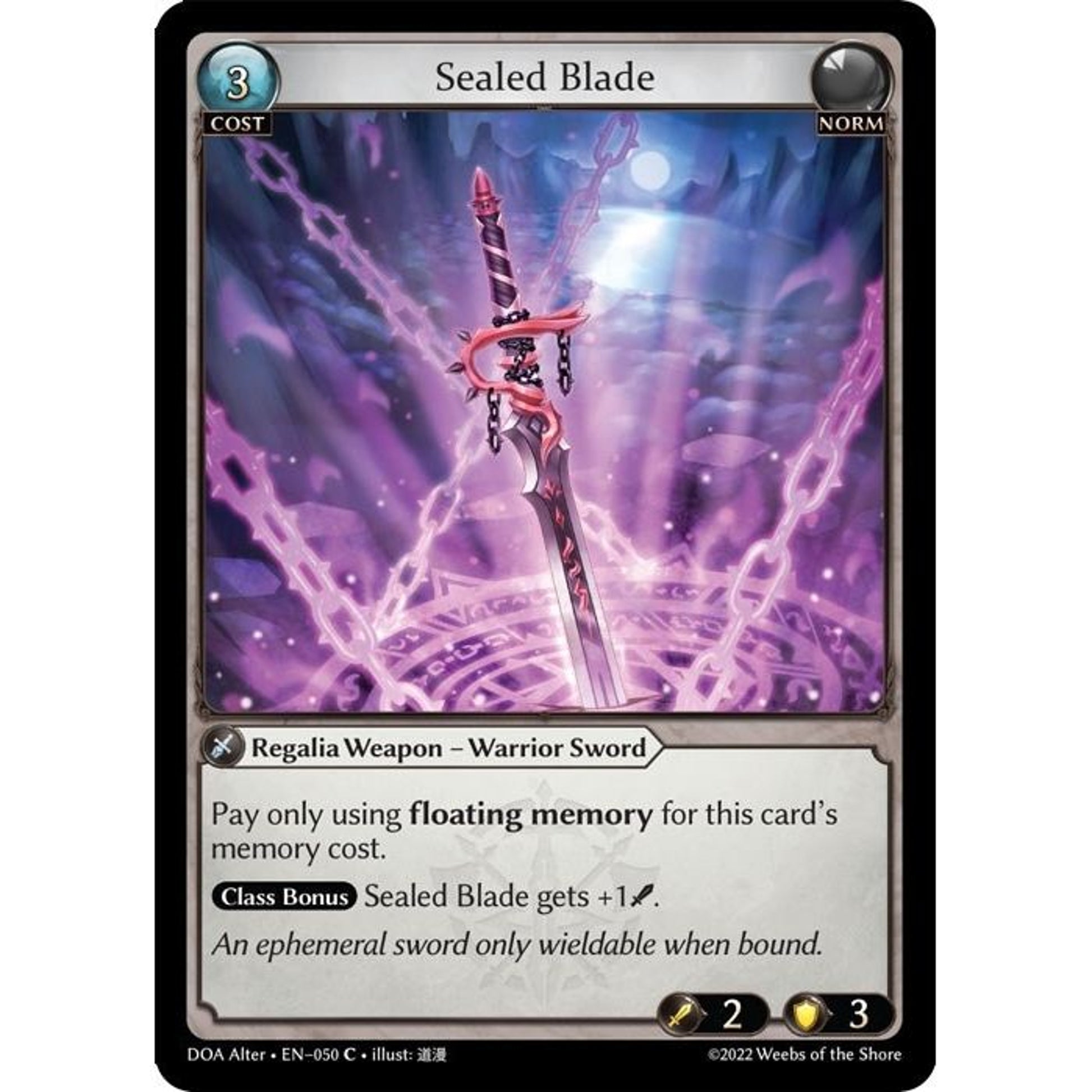 Image for Sealed Blade (050) (DOA Alter) - Grand Archive TCG