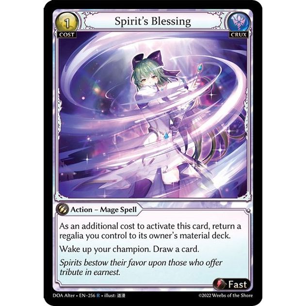 Image for Spirit's Blessing (256) (DOA Alter) - Grand Archive TCG
