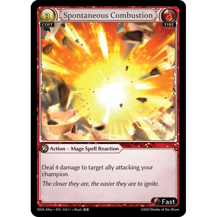 Image for Spontaneous Combustion (154) (DOA Alter) - Grand Archive TCG