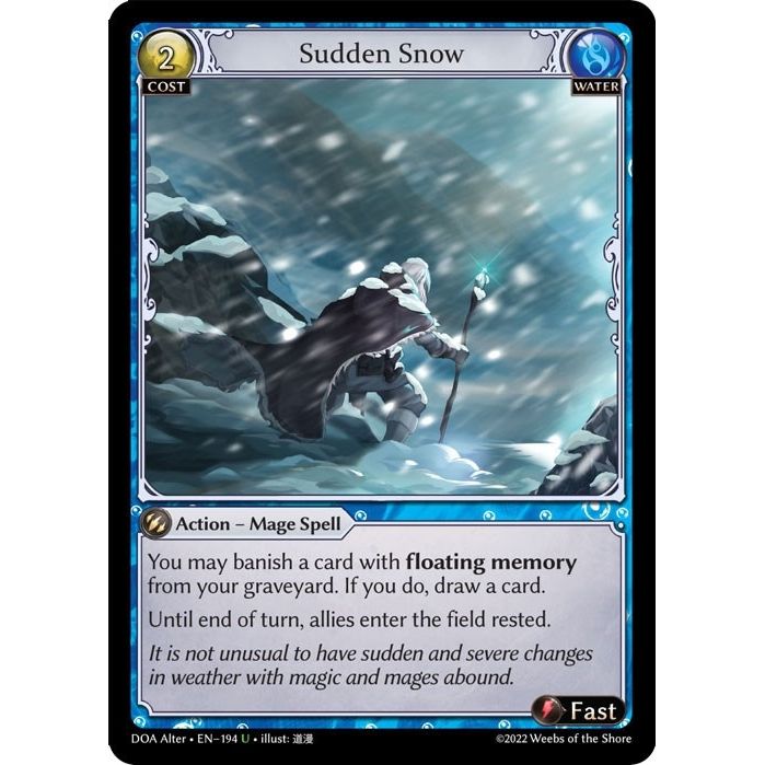 Image for Sudden Snow (194) (DOA Alter) - Grand Archive TCG