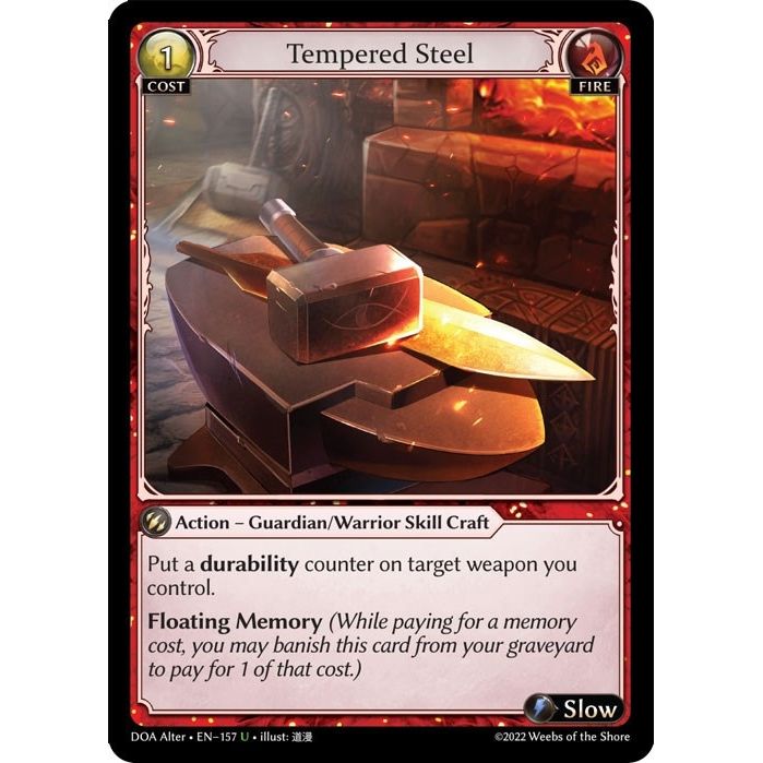 Image for Tempered Steel (157) (DOA Alter) - Grand Archive TCG