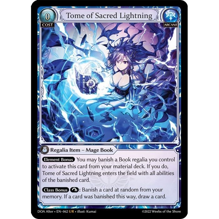 Image for Tome of Sacred Lightning (062) (DOA Alter) - Grand Archive TCG