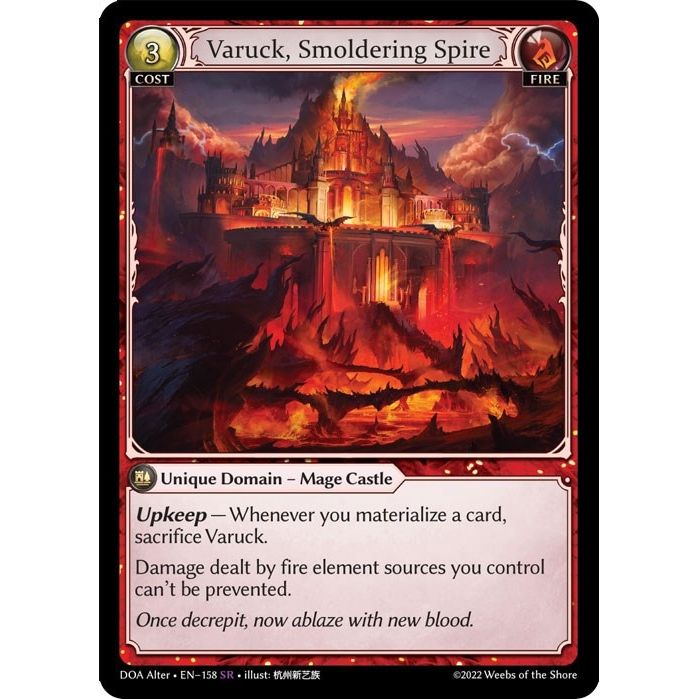 Image for Varuck, Smoldering Spire (158) (DOA Alter) - Grand Archive TCG