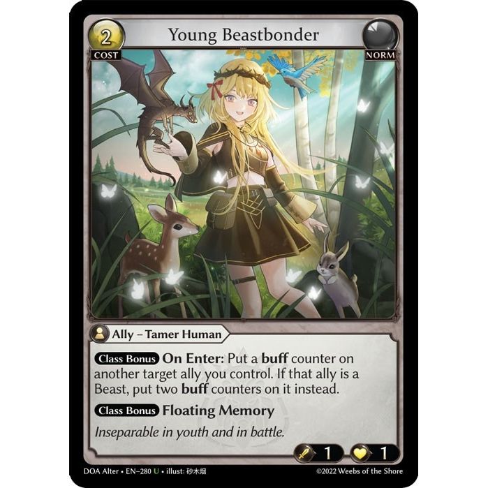 Image for Young Beastbonder (280) (DOA Alter) - Grand Archive TCG