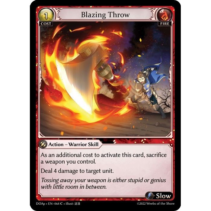 Image for Blazing Throw (064) (DOAp) - Grand Archive TCG
