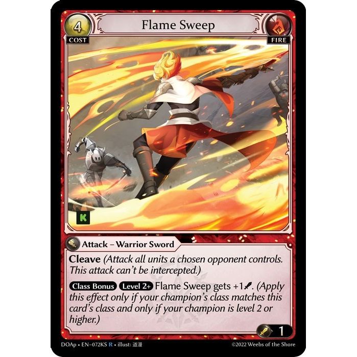 Image for Flame Sweep (072KS) (DOAp) - Grand Archive TCG