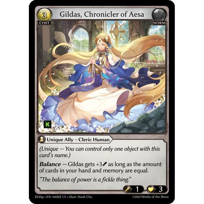 Image for Gildas, Chronicler of Aesa (042KS) (DOAp) - Grand Archive TCG