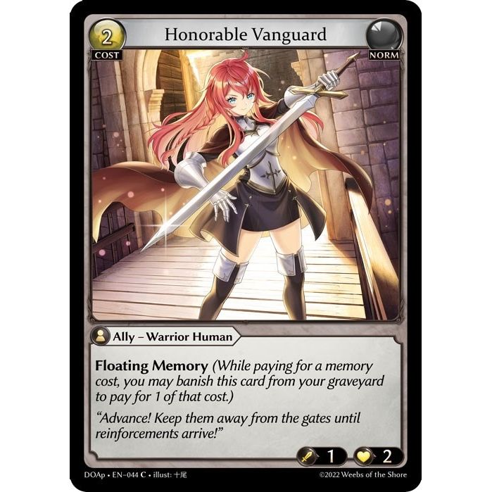 Image for Honorable Vanguard (044) (DOAp) - Grand Archive TCG