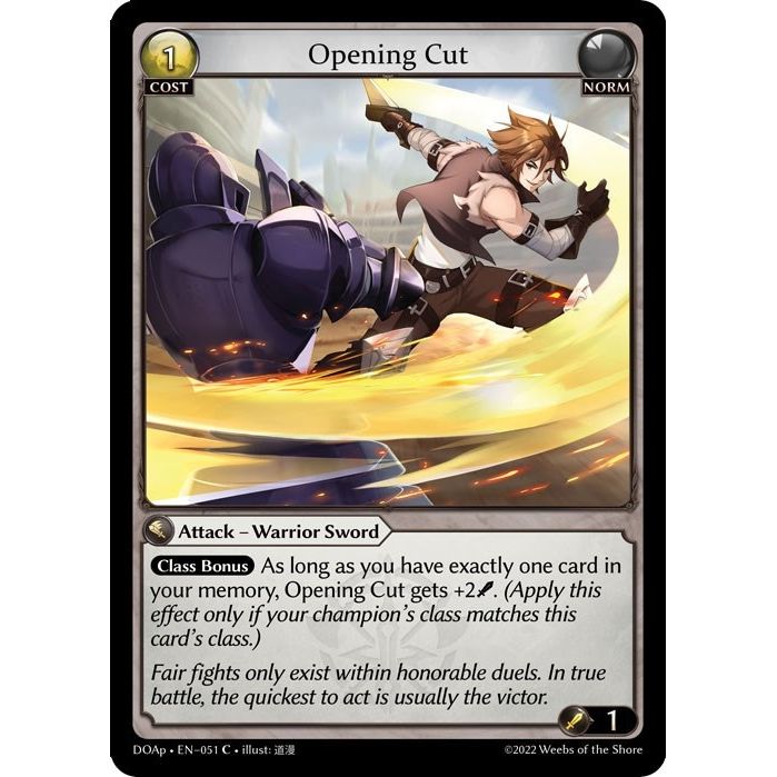 Image for Opening Cut (051) (DOAp) - Grand Archive TCG
