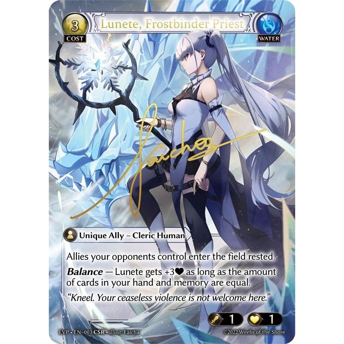 Image for Lunete, Frostbinder Priest (003) (EVP) - Grand Archive TCG