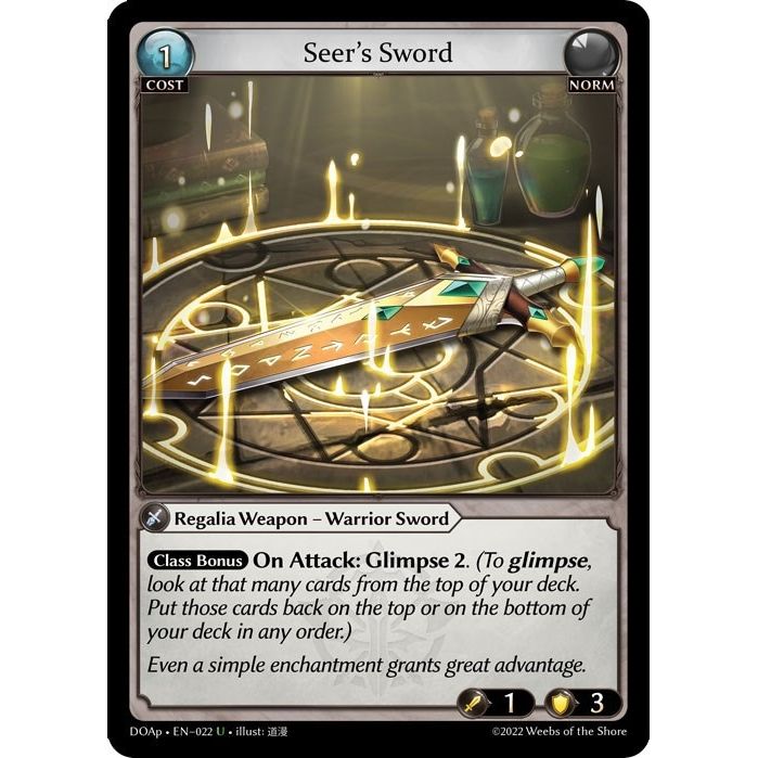 Image for Seer's Sword (022) (DOAp) - Grand Archive TCG
